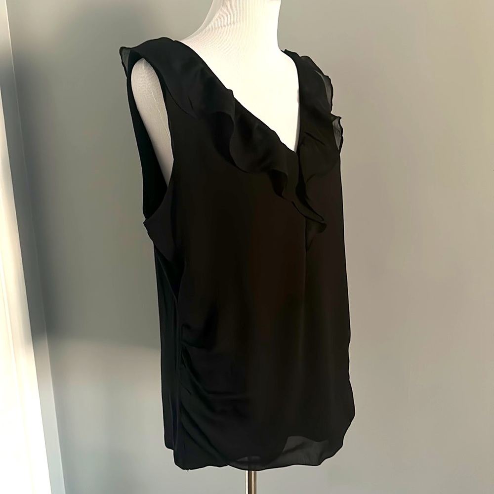 NY & Company Stretch Ruffle Blouse - Picture 3 of 4
